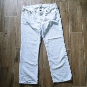 Abercrombie and Fitch white jeans size 8